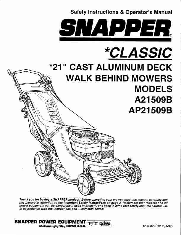 Snapper Lawn Mower AP21509B-page_pdf